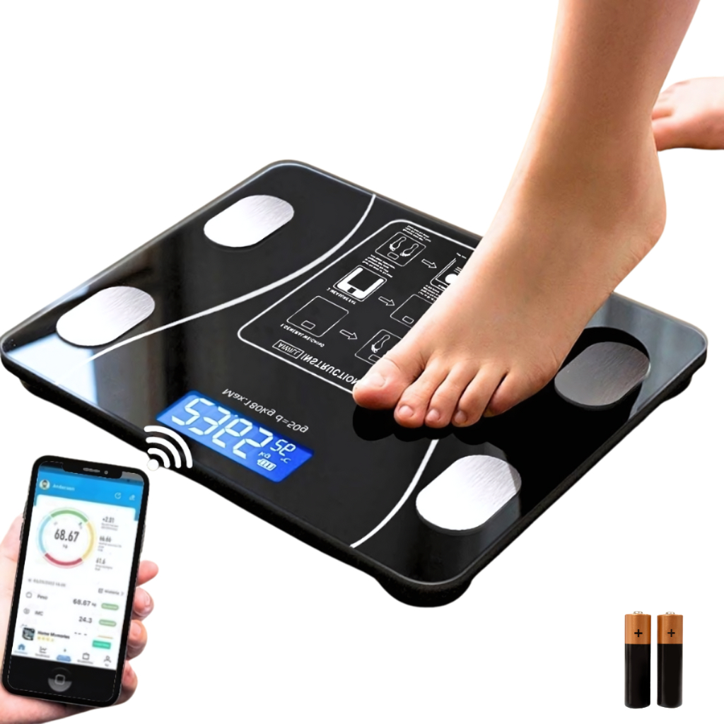 Balança Digital Corporal Bioimpedancia Profissional medidora gordura imc nutricionista bluetooth