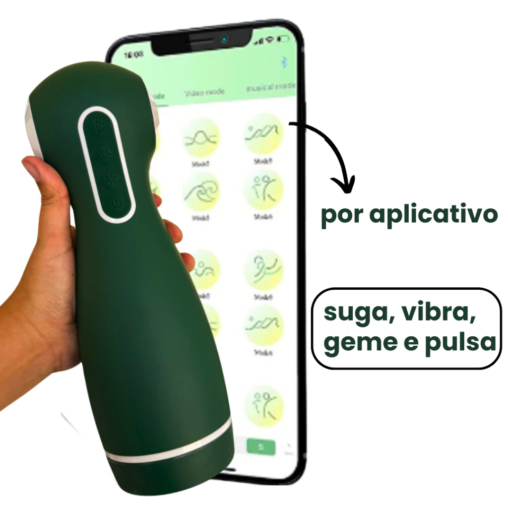 Masturbador Masculino Por Aplicativo Bluetooth Vibrador Para Pênis