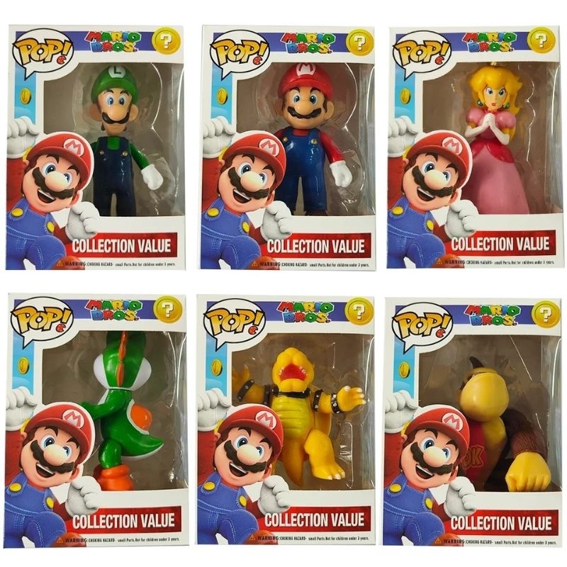 Action Figure Pop Funko Super Mario Bros figura de ação brinquedo