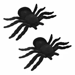 Aranha Preta de Veludo Halloween 2 Unidades Decoração Festa Dia Das Bruxas