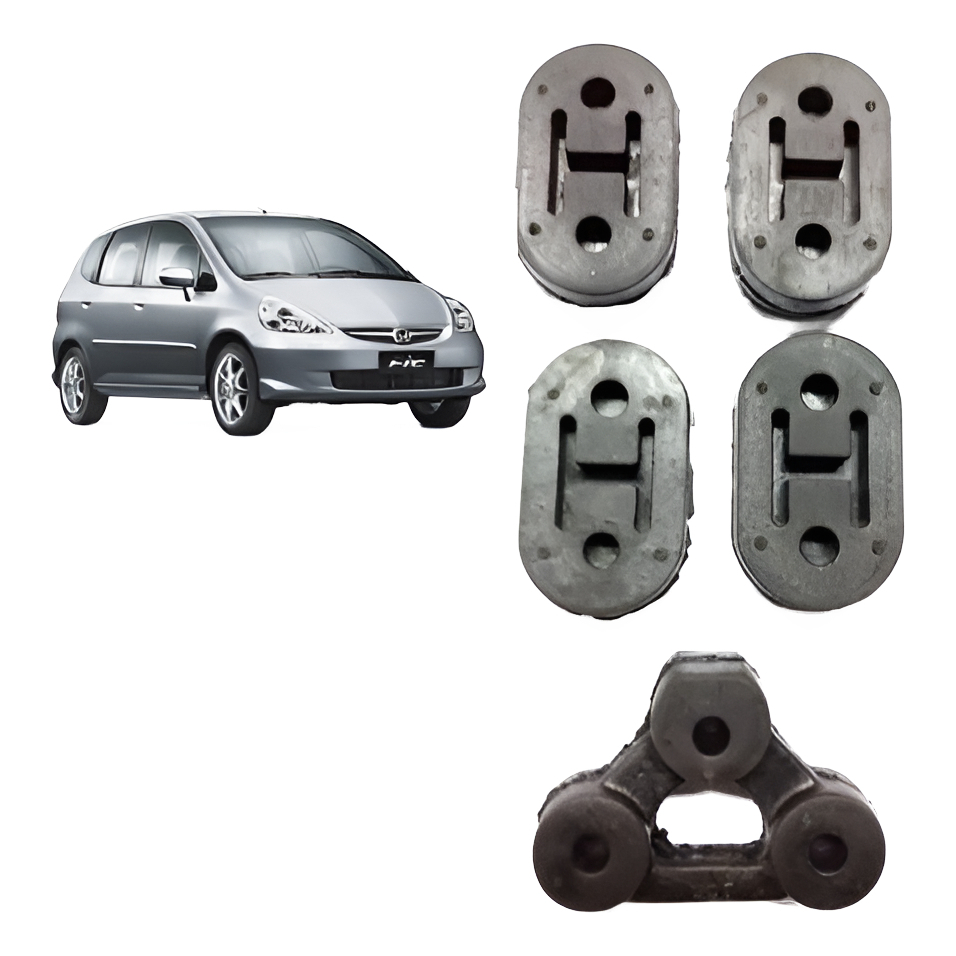 Borracha / Coxim Escapamento Honda Fit ...08 Kit Com 5 Peças