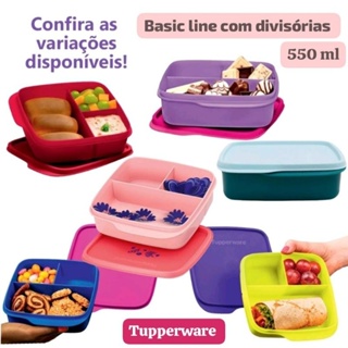 BASIC LINE COM DIVISÓRIA 550ML Tupperware em Oferta na Shopee