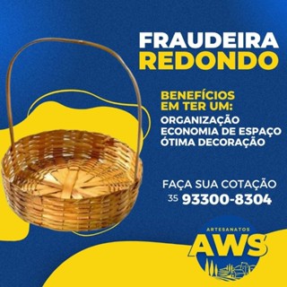 Cesta de Bambu Redonda 30 em Oferta na Shopee