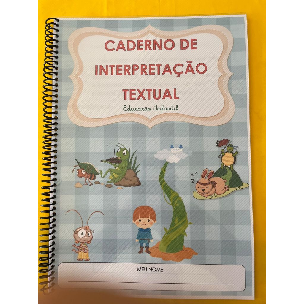 Caderno de Interpretação Textual para Educação Infantil em Oferta na Shopee