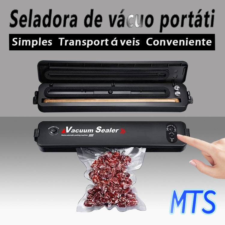 MTS Máquina Seladora À Vácuo Portátil Embaladora De Alimentos Bivolt Envio Imediato