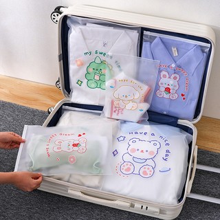 KIT 5 SACOS COM Zíper DE PVC multifuncional organizador de roupas/bolsa de viagem em Oferta na Shopee