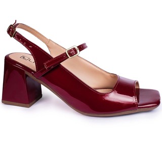 Sandália Feminina Salto Quadrado Bloco Grosso Baixo Slingback em Oferta na Shopee