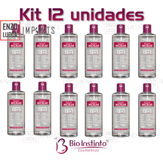 Kit 12 Unidades Água Micelar Demaquilante Colágeno e Pantenol com 15 Benefícios 260ml Atacado em Oferta na Shopee