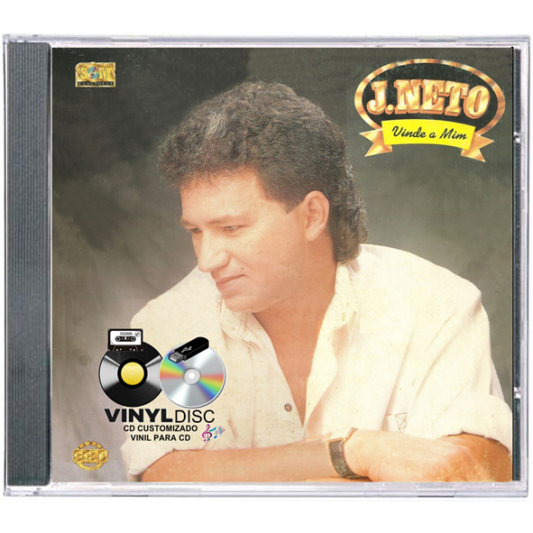 CD J.Neto - Vinde a mim 1992 com Play-Back incluso / Edçao Vinyl Disc