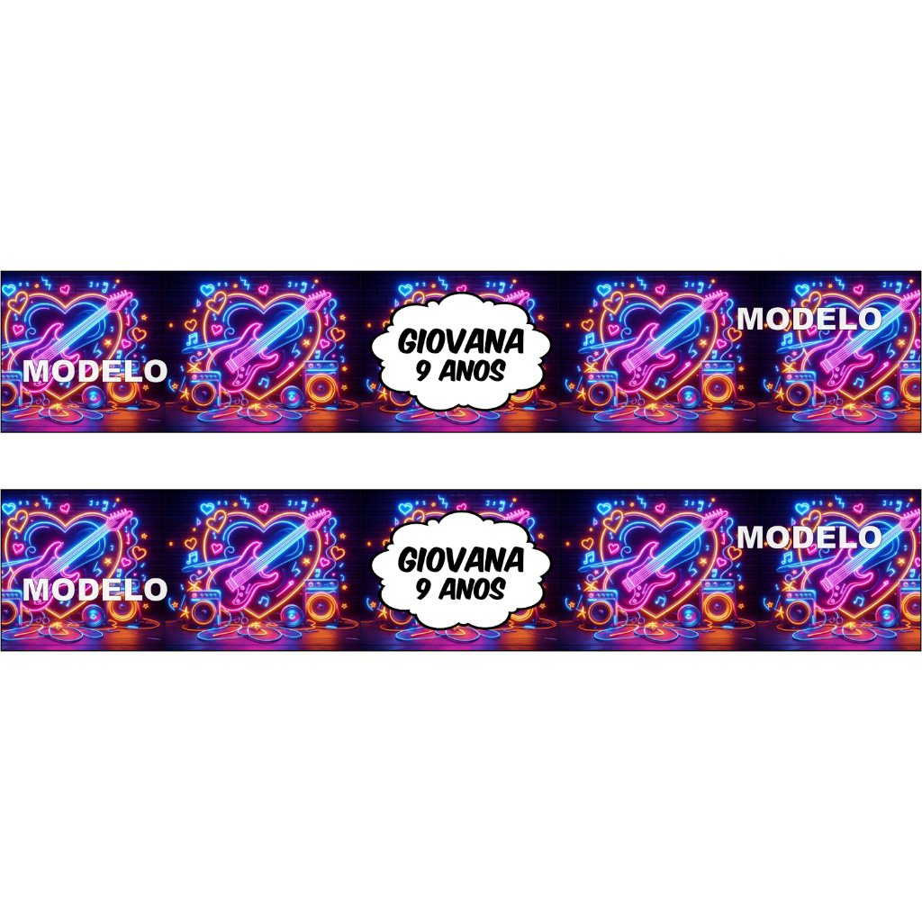 14 Adesivos Nutella Balada Neon - Etiqueta - Rótulo Personalizado - Kit Festa