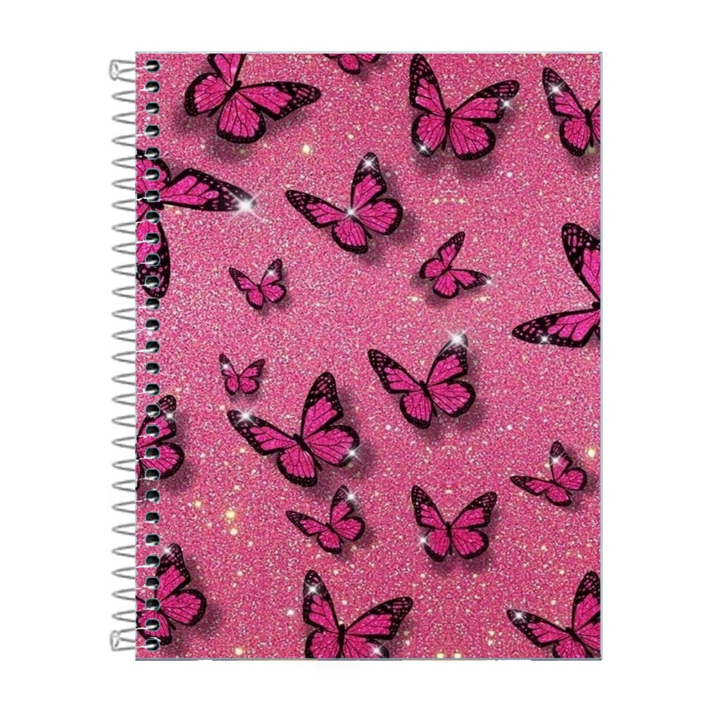 Caderno Borboletas Escolar 1, 10 ou 20 matérias em Oferta na Shopee