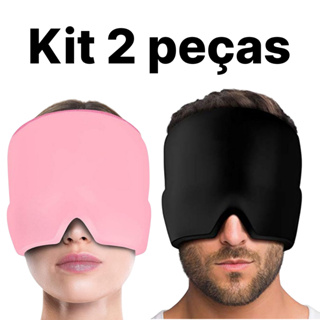 Kit 2 peças Terapia Fria De Cabeça Tampa De Alívio Da Dor De Gelo Flexível Compressão Chapéu Migraine em Oferta na Shopee