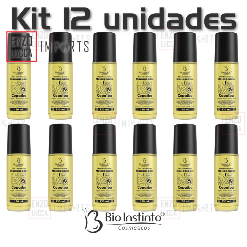 Kit 12 unid Óleo de Copaíba Arnica e Centela 130ml Bio Instinto