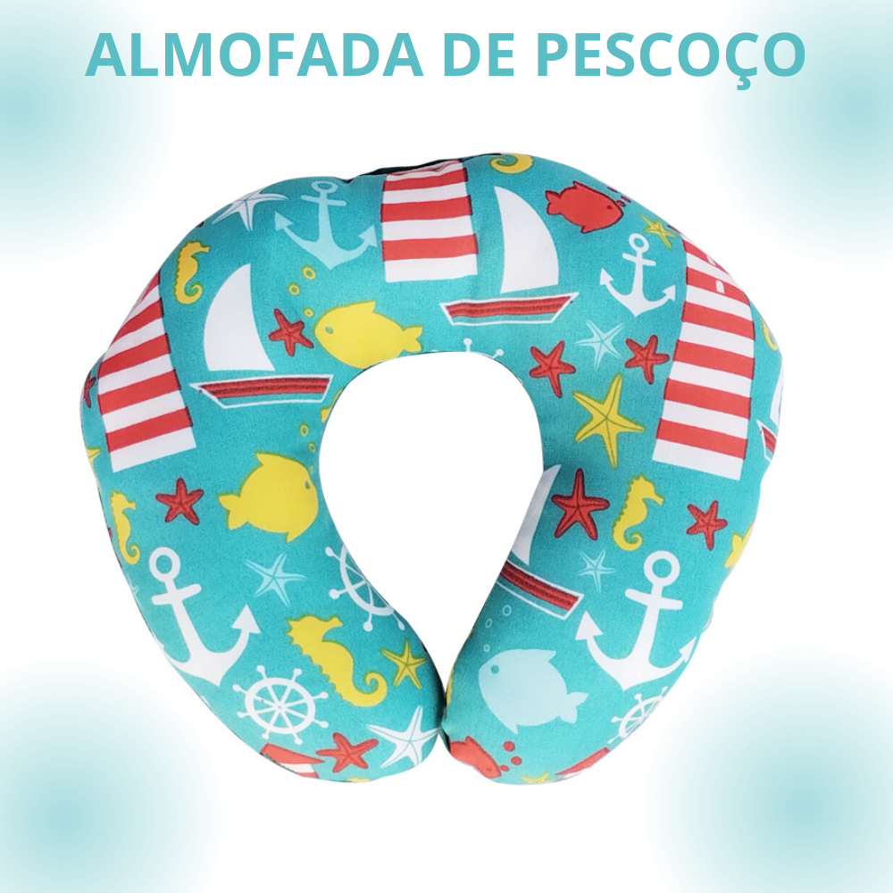 Almofada de Pescoço Travesseiro para Bebê Conforto de Bebe para Carrinho de Passeio Menina e Menino