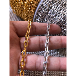 Corrente de aluminio 8,3x5,0mm-metro em Oferta na Shopee