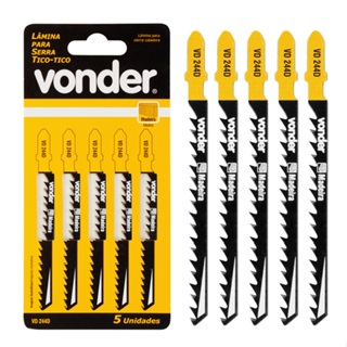 Lâmina de serra tico-tico VD 244D para plásticos e madeiras com 5 unidades - Vonder em Oferta na Shopee