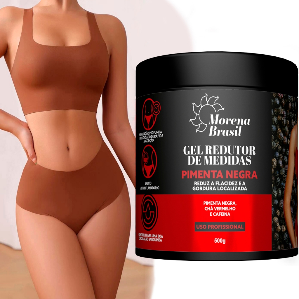 Gel Redutor de Medidas Pimenta Negra Morena Brasil — imagem 2 de 2