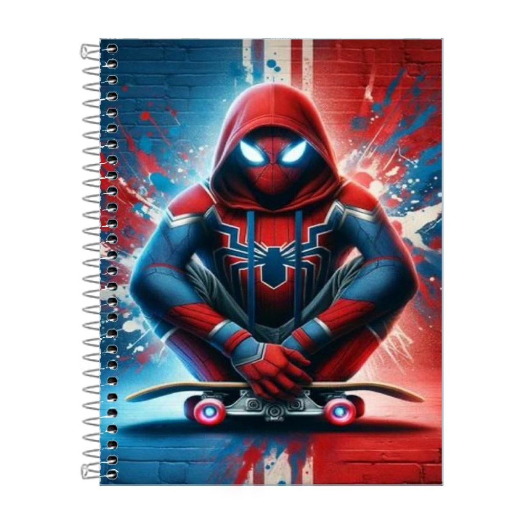 Caderno Homem Aranha Escolar 1,10 ou 20 Matérias em Oferta na Shopee
