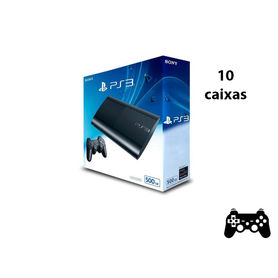 10 Caixas Vazias Do Playstation 3 Super Slim - PS3 - Embalagem de Papelão