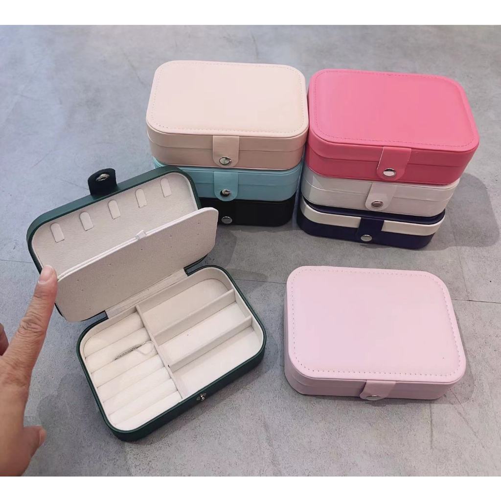 Porta Jóias Multi-Função Portátil De Couro Porta-Javes Organizador De Duplo Compartimentos(shuancheng) em Oferta na Shopee