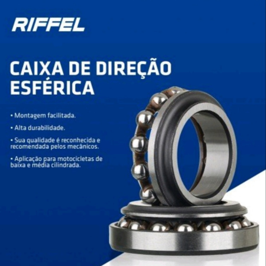 Caixa Direção Esférica Honda Cg 125 Fan Titan 2000 2001 a 2018 Cbf 125 2016 a 2021 Original Riffel