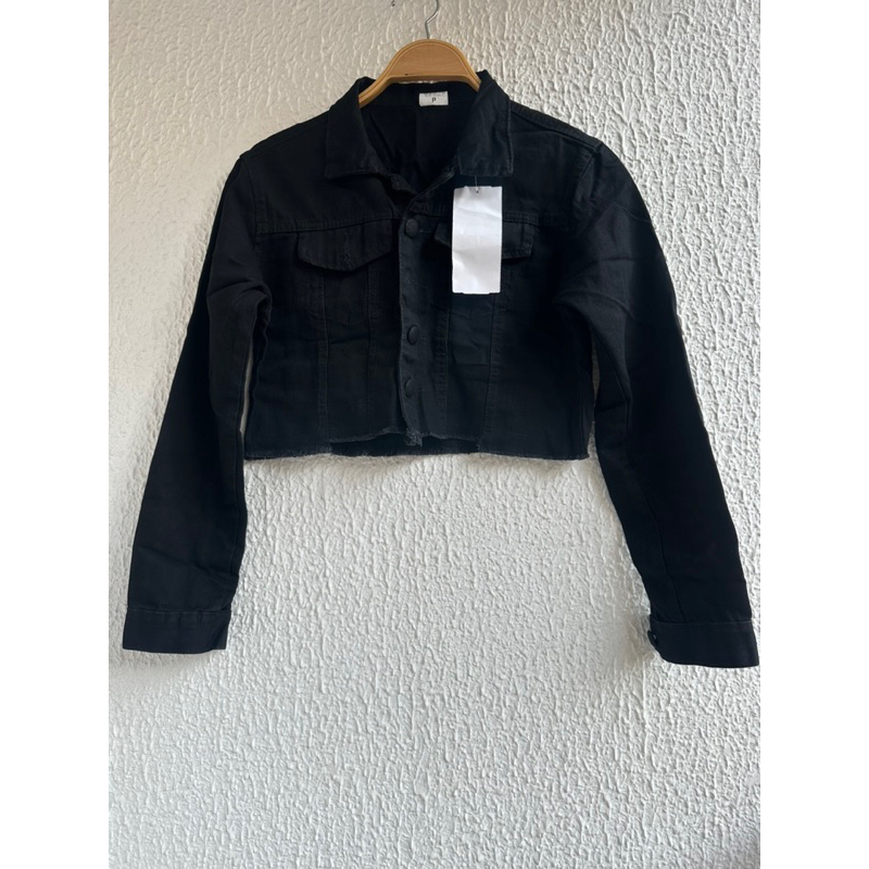 Jaqueta Jeans feminina curta manga longa