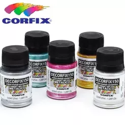 Tinta Decorfix 150 Metálico 37ml - Metal, Vidro e Cerâmica