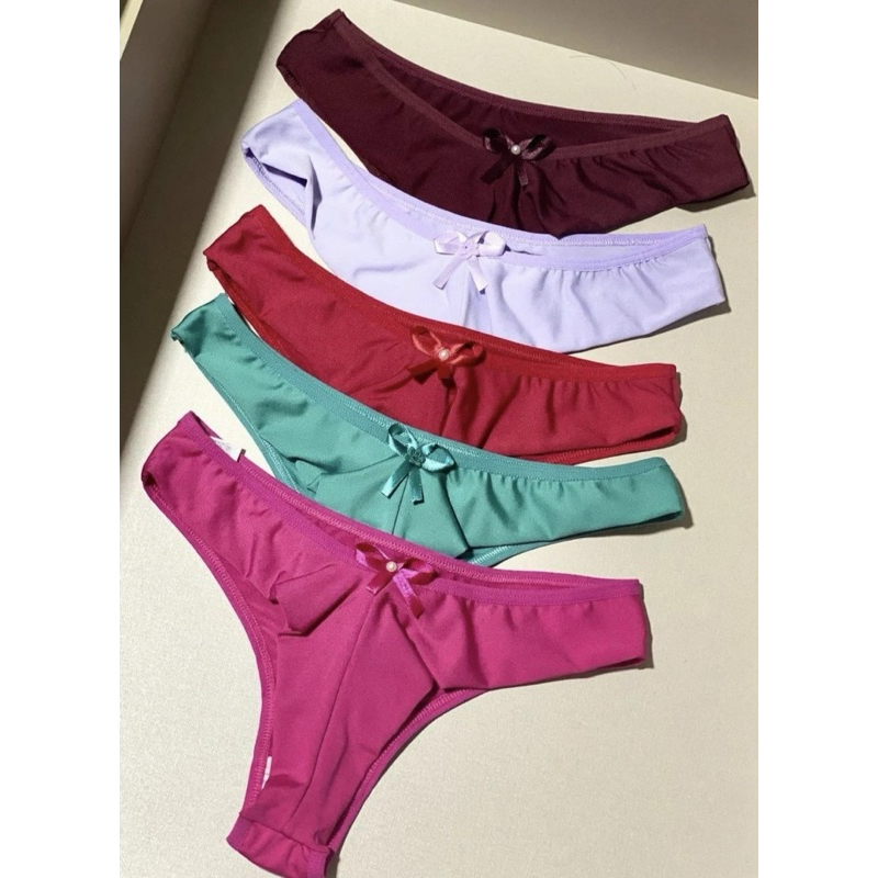 Kit 5 Calcinha Fio Duplo Fio Dental Levanta Bumbum Sexy