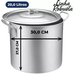 Caldeirão Hotel 20 Litros Reforçado P/ Cozinha Profissional