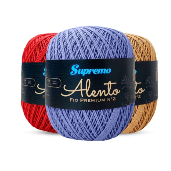 Linha Supremo Alento Premium n° 2 - 500 metros (Mesma espessura fio Anne) em Oferta na Shopee