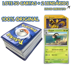 Cartas Pokemon 50 Cartas Originais + 2 Pokemon Lendários