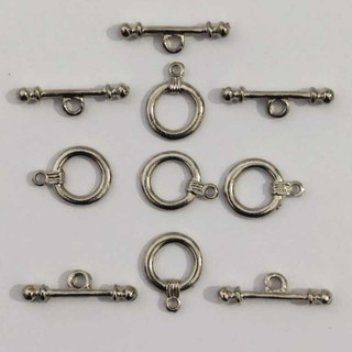 FECHO T 10 UNIDADES -EM METAL PRATEADO 12 x 17 MM- 5 PARES -R$ 12,50 - PARA COLARES OU PULSEIRAS. em Oferta na Shopee