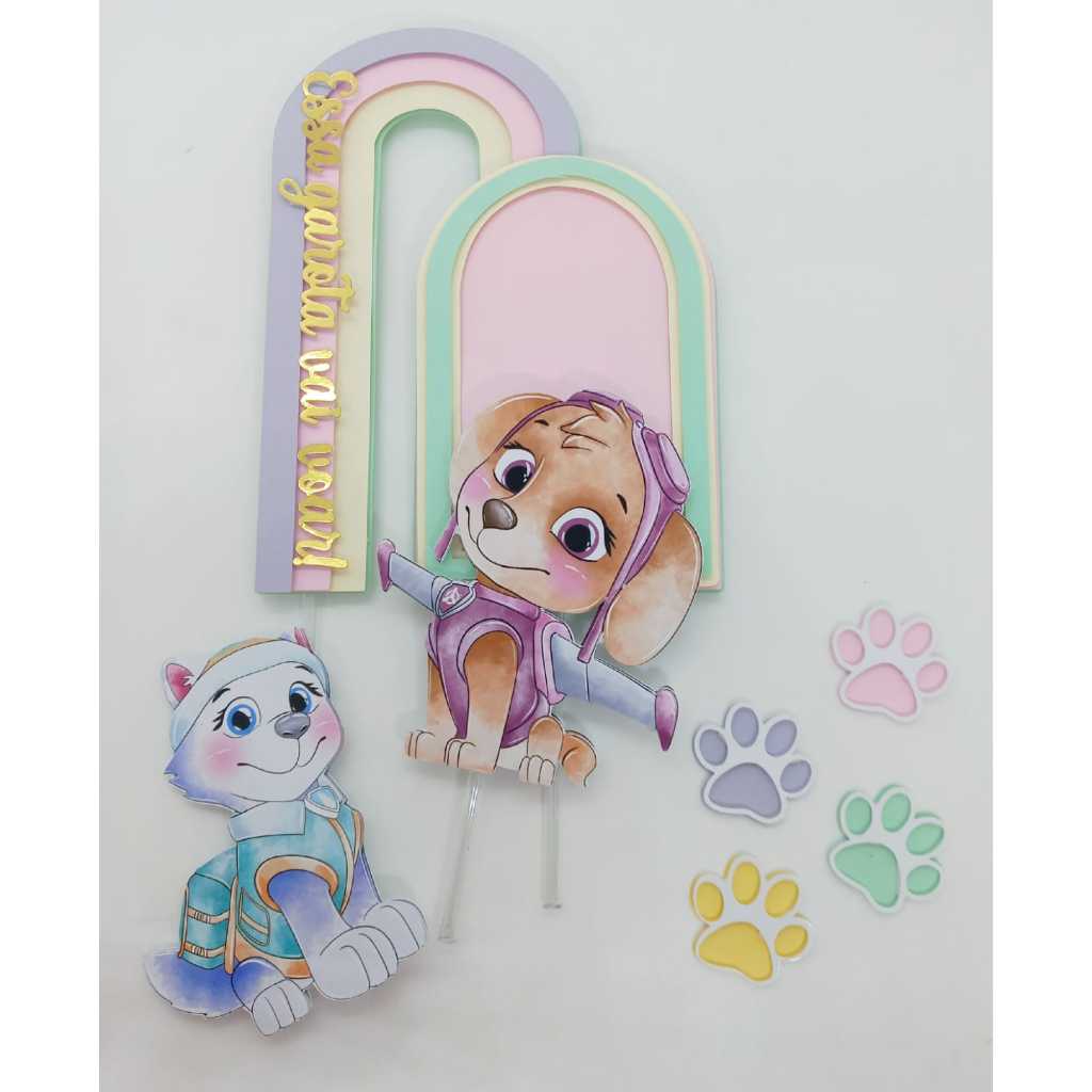 Topo de Bolo Skye e Everest - Comprar com Melhor Preço em Padaria