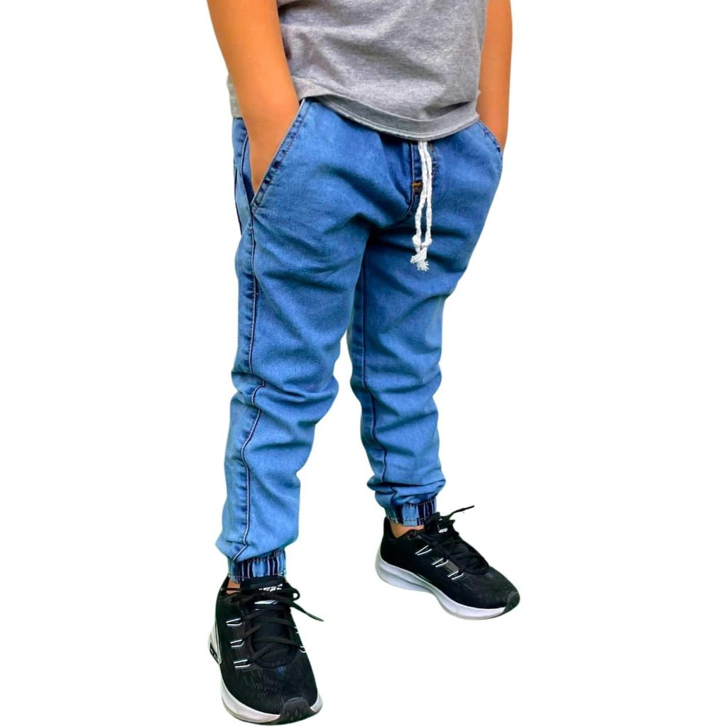 Calça Jogger Infantil Com Punho Elástico De Ótima Qualidade