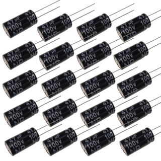 Kit 50 Capacitor 47uf X 100V Para Driver De Corneta Capacitores 47x100V Bipolar em Oferta na Shopee
