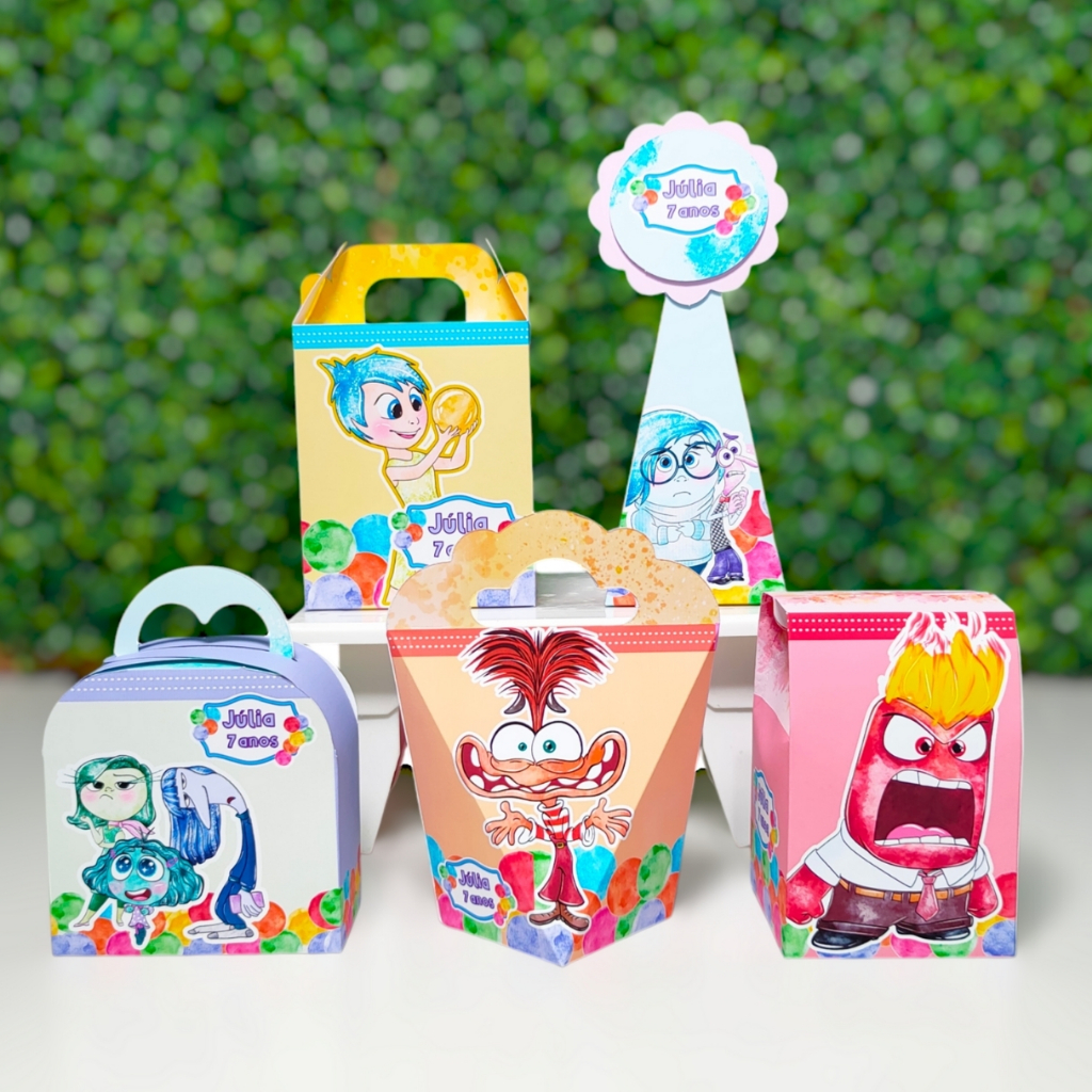 Personalizados Divertidamente 2 Aquarela| Lembrancinhas Caixinhas / PEGUE E MONTE
