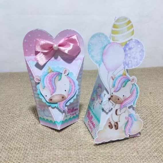 kit caixinhas personalizadas Unicórnio
