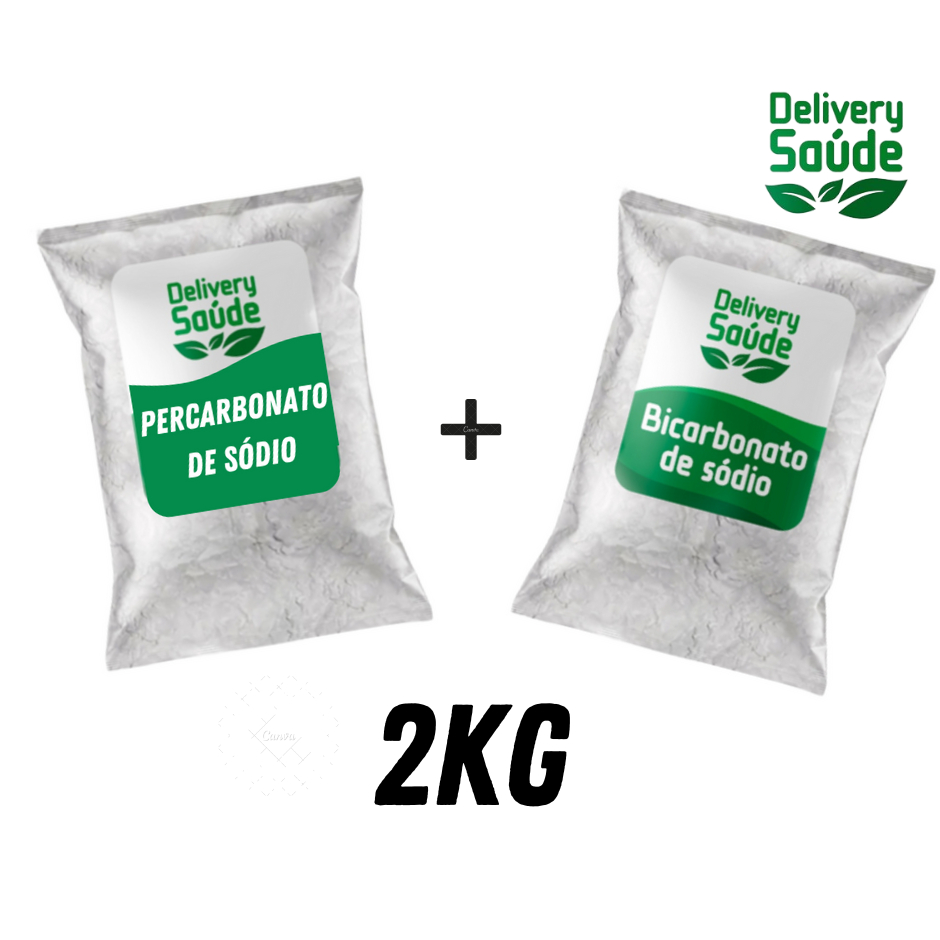 Percarbonato de Sódio + Bicarbonato de Sódio 2Kg 100% Puro Premium