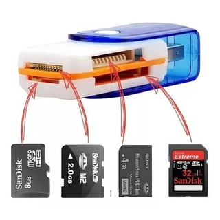 Leitor Usb Adaptador De Cartão De Memória Micro Sd Até 64gb