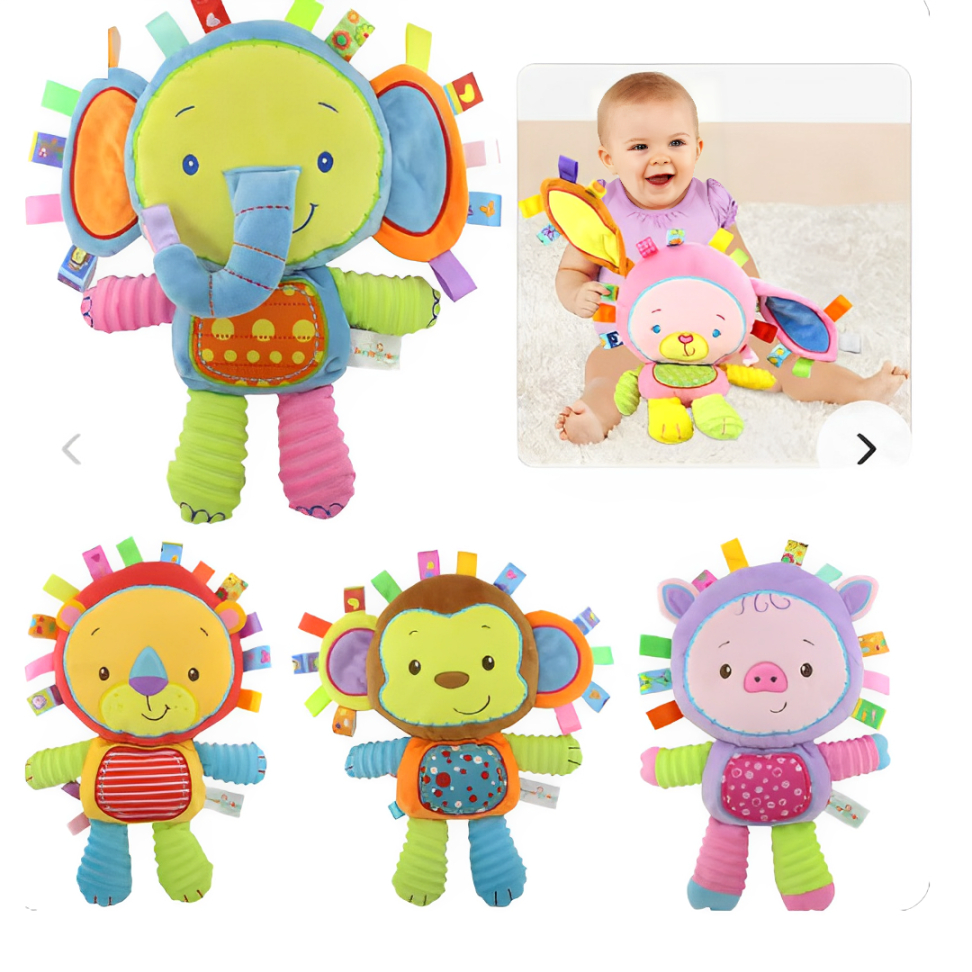 Brinquedos De Bebê Chocalhos De Pelúcia c/ buzina sensorial acalentador naninha infantil