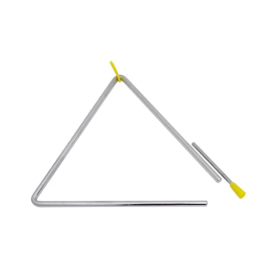 Triângulo Musical TRIANGULO Para Forró Baião Xote Cromado 25cm + BAQUETA