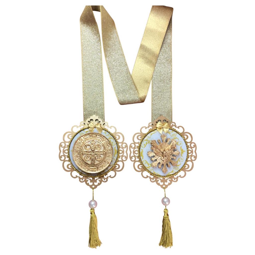 Escapulário De Porta São Bento / Divino Espirito Santo 1,40m