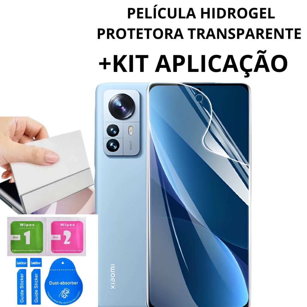 Película protetora de tela  Hidrogel Transparente  para Xiaomi, Protetor de Tela