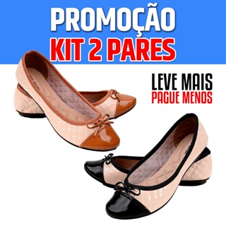 Kit 2 Pares Sapatilha Feminina M90 Duas Cores Mesclada Promoção em Oferta na Shopee
