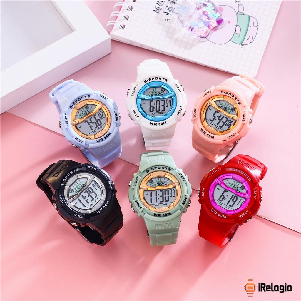 Relógio Infantil A Prova D'Água Original Eletrônico Estudantes Relogio  De Moda Feminino S506