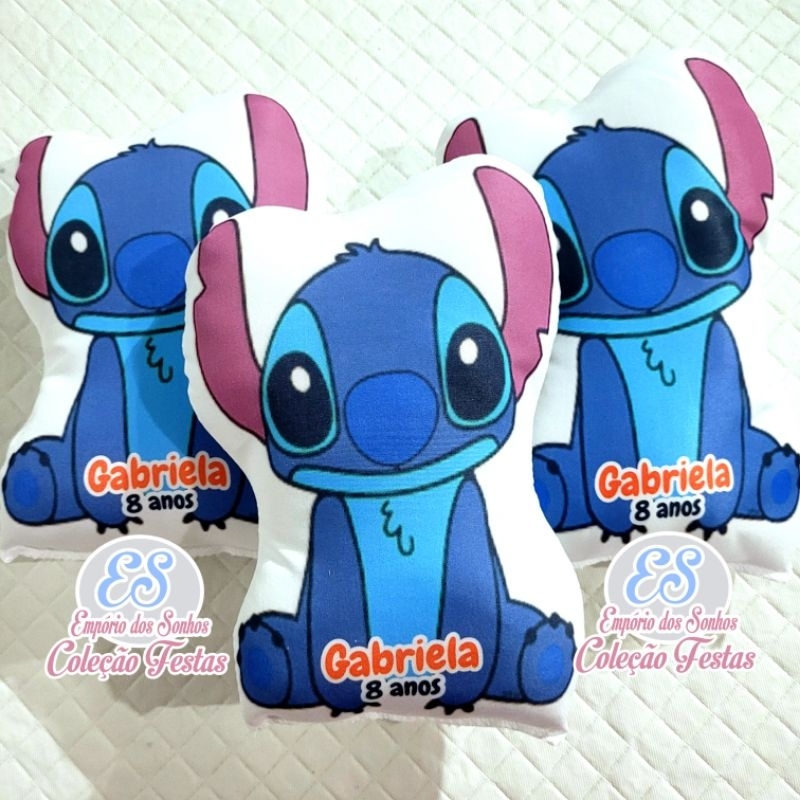 almofadas 20cm Lilo e Stitch personalizadas peesonagem para lembrancinha de aniversário festa batizado