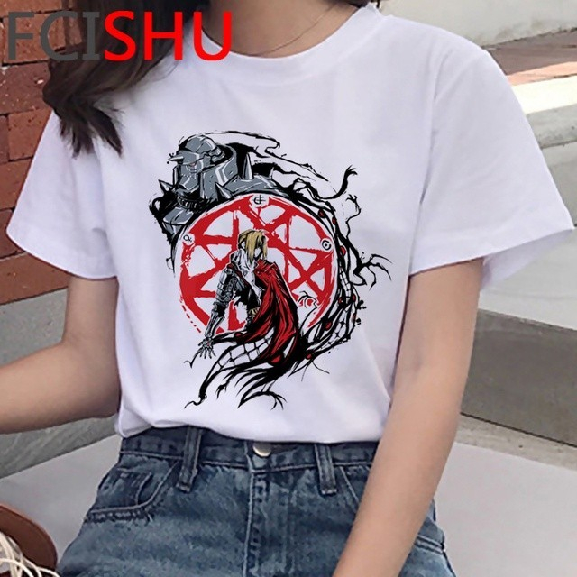 Camisa Manga Fullmetal Alchemist Anime Masculino Feminino