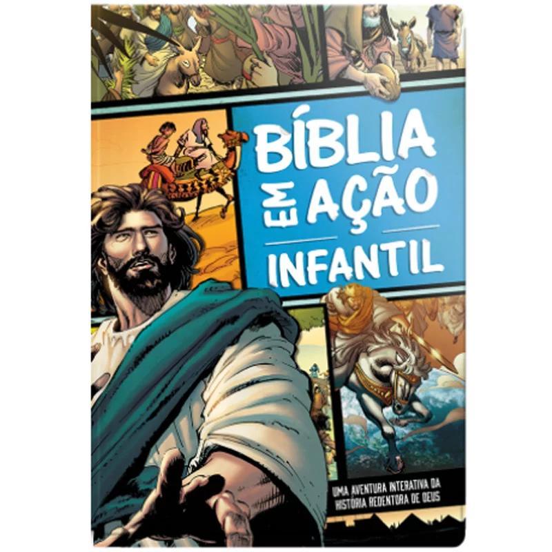 Bíblia em Ação Infantil - História Bíblica em Quadrinhos - Capa Dura em Oferta na Shopee