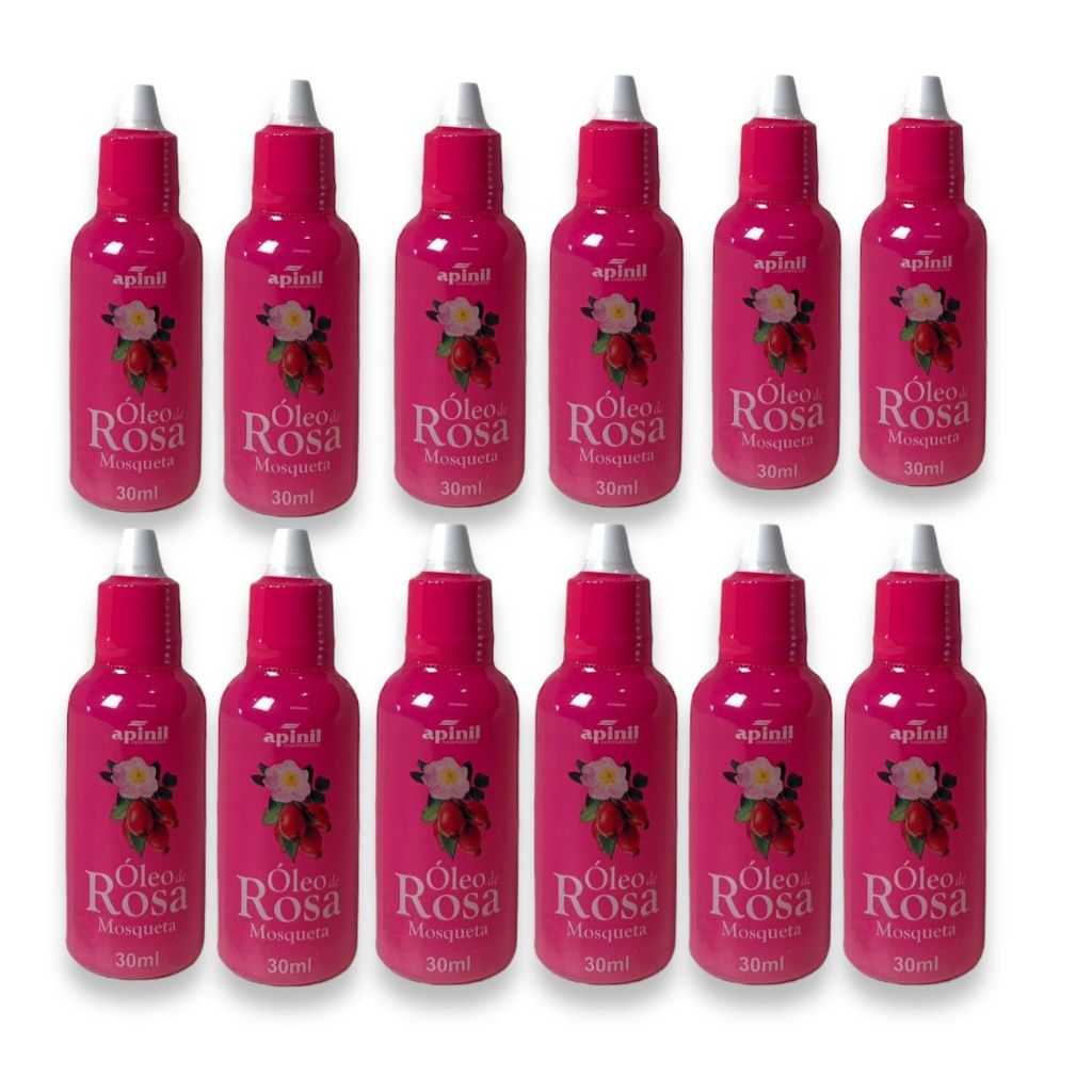 12 Und Oleo de Rosa Mosqueta Apinil 30ml ** em Oferta na Shopee