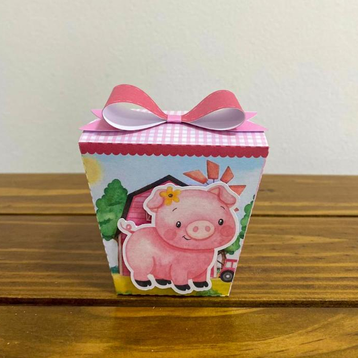 Caixa Sushi FAZENDINHA ROSA– lembrancinhas personalizadas - caixinhas personalizadas - vários temas